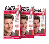 Just For Men AutoStop Men's Comb-In Hair Color - Medium Brown - Pack of 3