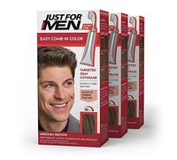 Just For Men AutoStop Men's Comb-In Hair Color - Medium Brown - Pack of 3