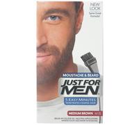 JUST FOR MEN BEARD GEL HAIR COLOUR NATURAL MEDIUM BROWN M-35 - 1 PC
