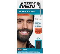 Just For Men Beard & Mustache Men's Dye with Keratin, Black M55 | Keratin dyed for a fuller beard, ammonia free, removes grey hairs, includes applicator comb