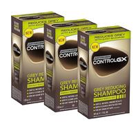 Just For Men - Control GX Grey Reducing Shampoo for Grey Hair, with Coconut Oil & Aloe Vera, New Improved Formula - All Shades, 118 ml - Pack of 3
