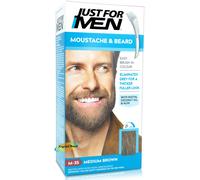 Just For Men M35 Moustache and Beard Facial Hair Color Medium Brown