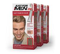 Just For Men Easy Comb-In Color Mens Hair Dye, Easy No Mix Application with Comb Applicator - Dark Blond, A-15, Pack of 3