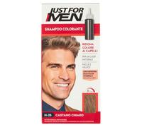 Just for Men Gel Colourant, Semi-Permanent Colour for Men, H25 - Light Brown Amonac-Free with Cheratin and Vitamin E for Strong Hair