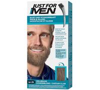 Just for Men Moustache and Beard Light Brown Colour, Eliminates Grey for a Thicker and Fuller Look - M25