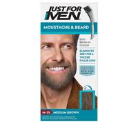 Just For Men M35 Moustache and Beard Facial Hair Color Medium Brown