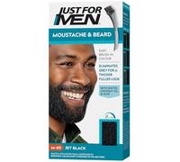 Just for men Moustache & Beard Jet Black Dye, Eliminates Grey for a Thicker & Fuller Look M60