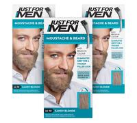 Just for men Moustache & Beard Sandy Blonde Dye , Eliminates Grey for a Thicker & Fuller Look, M10
