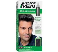 Just For Men Original Formula Real Black Hair Dye, Targets Only The Grey Hairs, Restoring The Original Colour For a Natural Look - H-55 Real Black