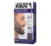 Just for Men Touch of Gray Brush-In Mustache & Beard Color Kit, Light & Medium Brown