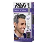 Just For Men Touch of Gray, Hair Coloring with Comb Applicator, Great for a Salt and Pepper Look - Dark Brown, T-45