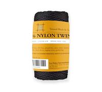 Just For Nets Twisted Tarred Nylon Bank Line Twine, Black, 1lb Spool - Heavy Duty String Line for Net Repair, Camping, Trot Line Fishing, Bushcraft Cordage (#18-1lb Spool)