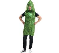 JUST FOR PARTY Adult Halloween In A Pickle Costume, Funny Kosher Dill Food Cosplay Fancy Dress Outfits for Halloween Dress Up Party, One Size