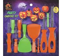 JUST FOR PARTY Halloween Pumpkin Carving Kit,10 Pieces Professional Tools with 12 Pumpkin Carving Stencils
