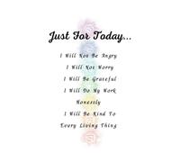 Just For Today : Lined Notebook: Reiki Principles / Reiki Precepts : Chakra Design