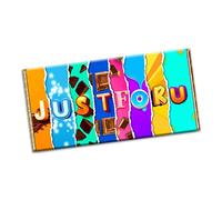 Just for U Chocolate Bar Wrapper Novelty Gift Present for Wedding Marriage Anniversary Valentine Birthday Groom Bride (#1112) (with chocolate bar)