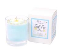 Just for You - Crystal Infused Scented Candles, cented with an Amazing Honeysuckle Fragrance, This Soothing Candle is Infused with Citrine Healing Crystal Chips,