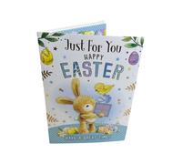 Just For You Rabbit And Chicks Design Open Easter Card