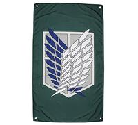 JUST FUNKY Attack On Titan Scout Regiment Logo Tapestry Wall Hanging Art 30" x 50"