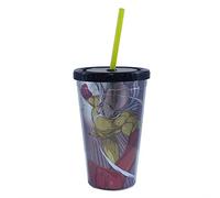 Just Funky One Man Punch Foil Print Saitama 16oz Carnival Cup w/ Straw & Lid