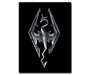 Just Funky Skyrim Dragon Emblem Lightweight Fleece Throw Blanket | 45 x 60 Inches