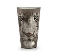 Just Funky White Tiger Collectible Animal Print Glass | White Tiger 16-Ounce Pint Glass