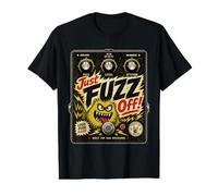 Just Fuzz Off Funny Guitar Effects Pedal Stomp Box Guitarist Value Graphic T-Shirt, Men, Black, M