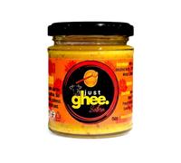 Just Ghee Saffron Ghee | Grass-Fed Cow Ghee Deeply Infused with Pure Kashmiri Mongra Saffron | Rich Golden Aroma | Handcrafted Small Batch in the UK | 150g