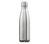 Just Giftz | Insulated Stainless Steel Water Bottle 500ml - Double Wall Vacuum Flask | Keeps Drinks Hot 12Hr & Cold 24Hr | Leak Proof, No Sweat, BPA Free | Reusable Travel Bottle - Silver