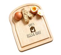 Just Giftz Personalised Egg and Toast Board, Wooden, 23cm x 15cm x 1.5cm