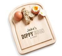 Just Giftz Personalised Egg and Toast Board, Wooden, 23cm x 15cm x 1.5cm