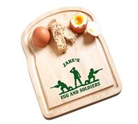 Just Giftz Personalised Egg and Toast Board, Wooden, 23cm x 15cm x 1.5cm