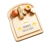 Just Giftz Personalised Egg and Toast Board, Wooden, 23cm x 15cm x 1.5cm