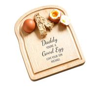 Just Giftz Personalised Egg and Toast Board, Wooden, 23cm x 15cm x 1.5cm