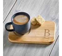 Just Giftz Personalised Tea and Biscuit Serving Board, 23 x 15 x 1.5cm