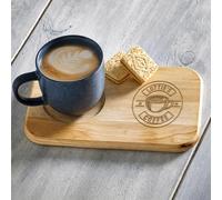 Just Giftz Personalised Tea and Biscuit Serving Board, 23 x 15 x 1.5cm