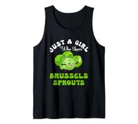 Just Girl Who Loves Brussels Sprouts Vegetable Vegan Meme Tank Top