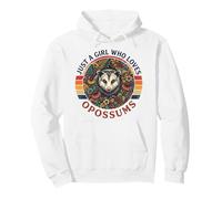 Just Girl Who Loves Opossums I Love Possums Wild Animal Pullover Hoodie