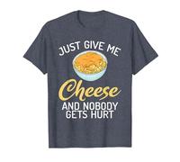 Just give me Cheese and Nobody gets Hurt Snack Cheese T-Shirt, Men, Heather Blue, 4X-Large