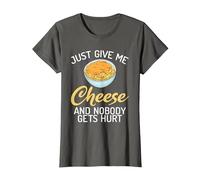 Just give me Cheese and Nobody gets Hurt Snack Cheese T-Shirt, Women, Asphalt Grey, Large