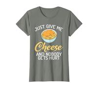 Just give me Cheese and Nobody gets Hurt Snack Cheese T-Shirt, Women, Olive Heather, XX-Large