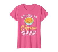 Just give me Cheese and Nobody gets Hurt Snack Cheese T-Shirt, Women, Pink Heather, Small