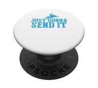 Just Gonna Send It Snowmobile Snow Sled Winter Mountain Gift PopSockets Adhesive PopGrip