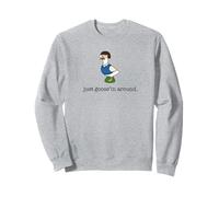Just Goose'in Around Cute Porch Goose Do It Lady Nerd Funny Sweatshirt