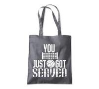Just Got Served Volleyball Tote Shopping Bag 10 Litres Capacity 42 x 38cm