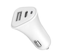 JUST GREEN Dual USB A C PD 37W (12 25W) Power Delivery Flexible Car Charger
