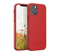 JUST GREEN Protective Case for iPhone 12/12 Pro Natura Recyclable, Red