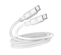 JUST GREEN USB-C to USB-C Cable 3A Power Delivery 60W Reversible 2m, White