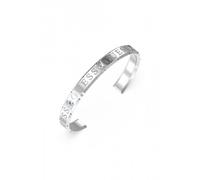 Just Guess Guess Logo Round Bangle UBB03115RHL - Elegant Styling - Steel / Rhodium Plated / Crystal