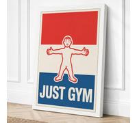 Just Gym Vintage Canvas Wall Art Print 18x12 Inch (46 x 30 cm)